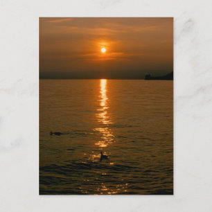 Cartão Postal Sonnenuntergang Montreux Postkarte