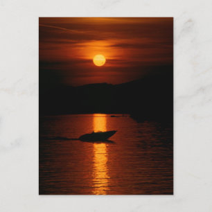 Cartão Postal Sonnenuntergang Montreux Postkarte