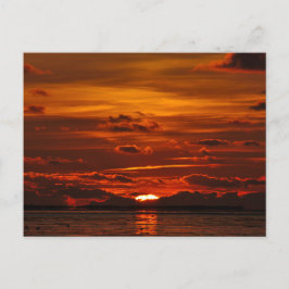 Cartão Postal Sonnige Urlaubsgrüße mit schönem Sonnenuntergang