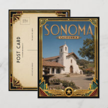 Sonoma Califórnia Arte Deco Vintage Era de Ouro