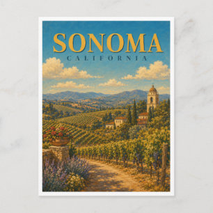 Cartão Postal Sonoma California Wine Country GeoSaga