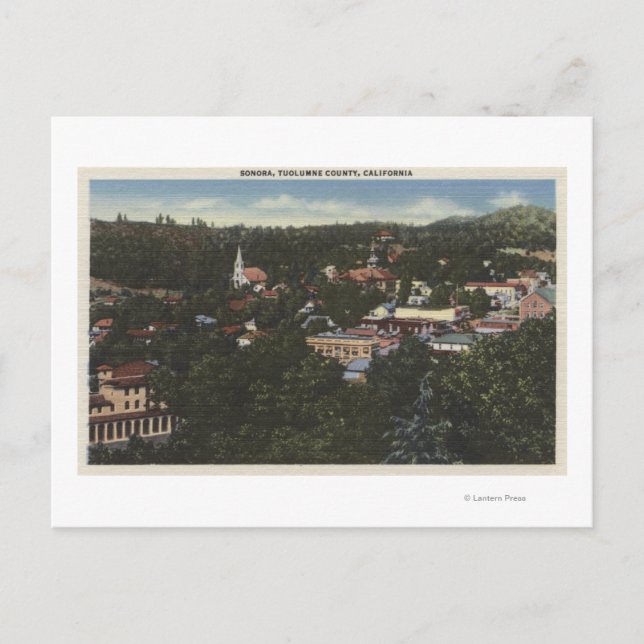 Cartão Postal Sonora, CalifórniaVista AéreaSonora, CA (Frente)