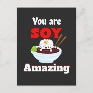 Cartão Postal Sony incrível kawaii sushi