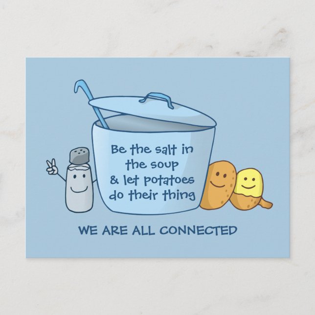 Cartão Postal Sopa de Batata de Salty (Frente)