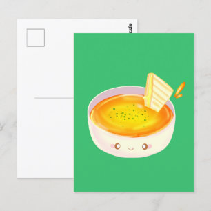 Cartão Postal Sopa De Tomate E Sanduíche De Queijo Grelhado