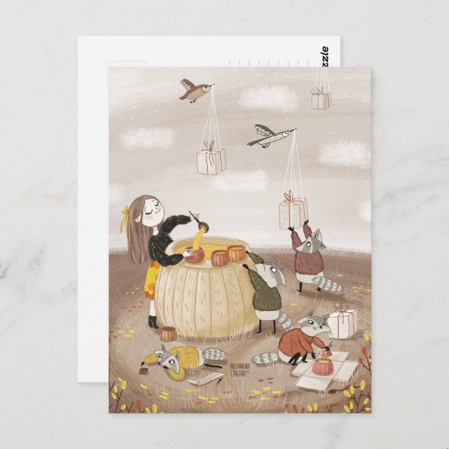 Cartão Postal Sopa Festiva por Alexandra Dikaia (Frente/Verso)