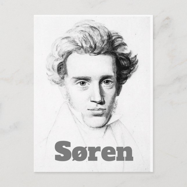 Cartão Postal Søren Kierkegaard (Frente)