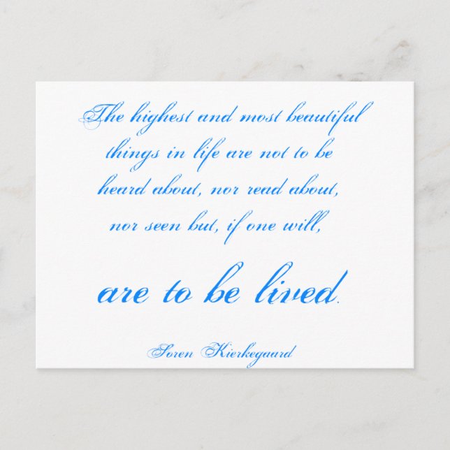 Cartão Postal Soren Kierkegaard (Frente)