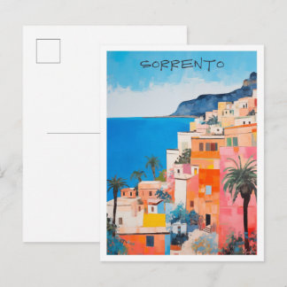Cartão Postal Sorrento Itália Arte Viagem