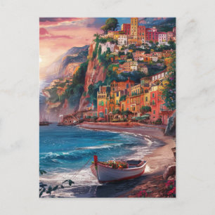 Cartão Postal Sorrento Itália: Impressão a aquarela