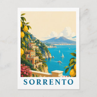 Cartão Postal Sorrento Itália Limões Viagem Antiga