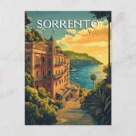 Cartão Postal Sorrento Itália - paisagem urbana vibrante