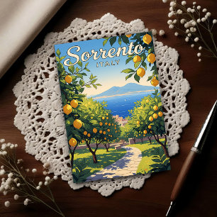 Cartão Postal Sorrento, Itália: Uma Vintage dos anos 1960 