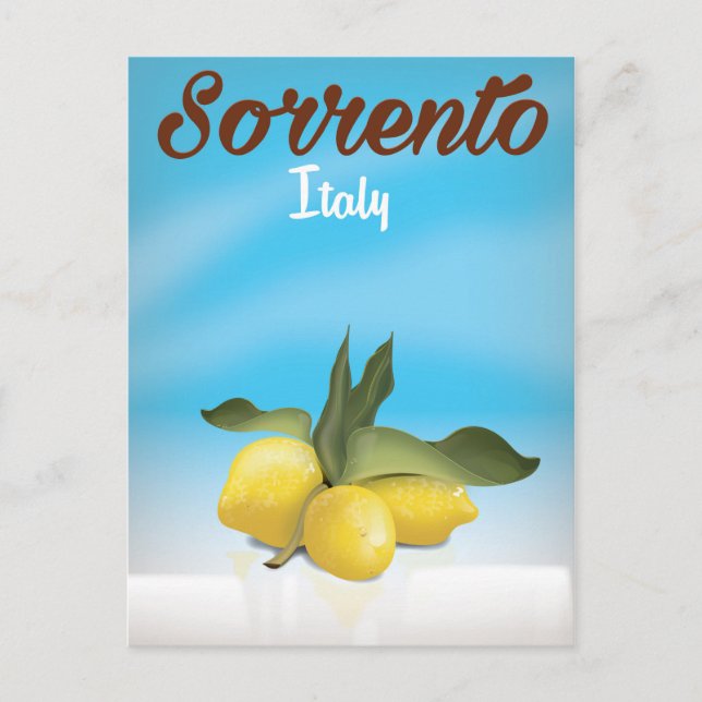 Cartão Postal Sorrento para poster de viagens de férias italiano (Frente)