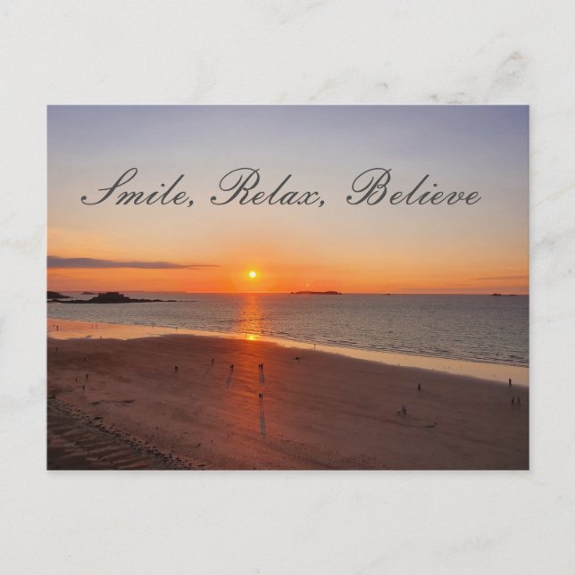 Cartão Postal Sorria, Relaxa, Acredite (Frente)