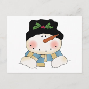 Cartão Postal Sorrindo Camisetas e presentes de boneco de neve