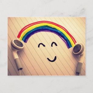 Cartão Postal Sorrindo com a Música