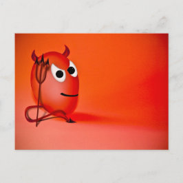 Cartão Postal Sorrindo de Ovo de Pequeno Diabo