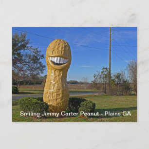 Cartão Postal Sorrindo Jimmy Carter Peanut - Plains Georgia