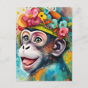 Cartão Postal Sorriso de macaco