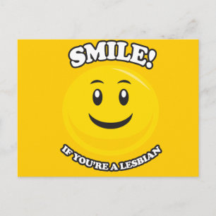 CARTÃO POSTAL SORRISO SE VOCÊ É LESBIANO