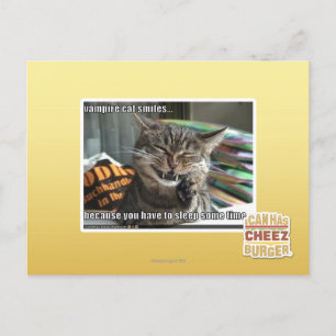 Cartão Postal sorrisos vampiros de gato