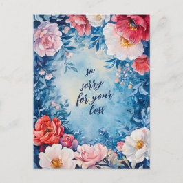 Cartão Postal SORTE DE Quadro Floral PARA PERDER CONdolências PE