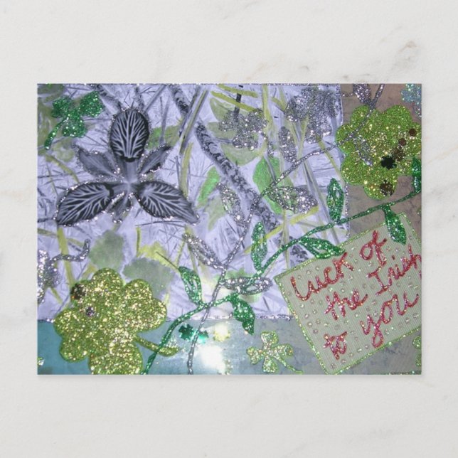 Cartão Postal Sorte dos Irlandeses para Você (Frente)