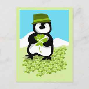 Cartão Postal Sorte dos Pinguins