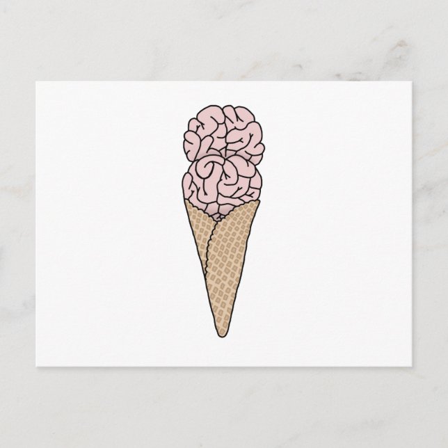 Cartão Postal Sorvete Brain Freeze (Frente)