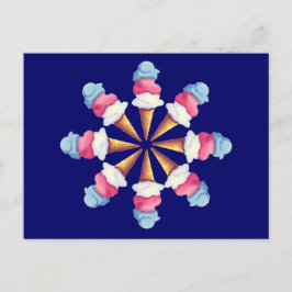 Cartão Postal SORVETE CONE WHEEL por SHARON SHARPE