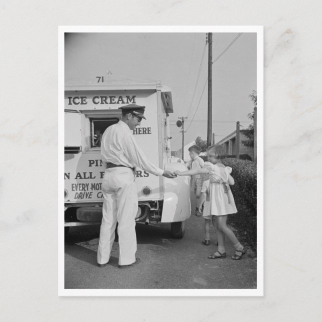 Cartão Postal Sorvete de compra (Frente)