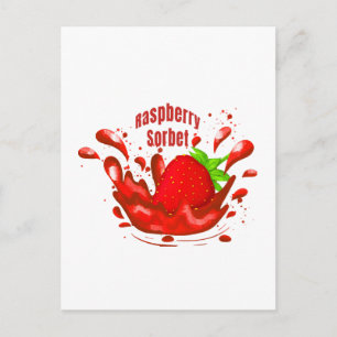 Cartão Postal Sorvete de framboesa