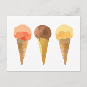 Cartão Postal Sorvete de pastel