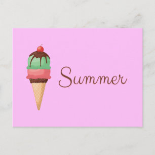 Cartão Postal Sorvete de Verão