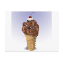 Sorvete do polvo do chocolate