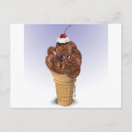 Cartão Postal Sorvete do polvo do chocolate