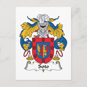 Cartão Postal Soto Family Crest