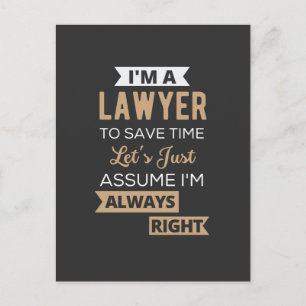 Cartão Postal Sou advogado, para poupar tempo