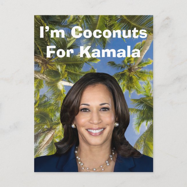 Cartão Postal Sou Coconuts for Kamala (Frente)