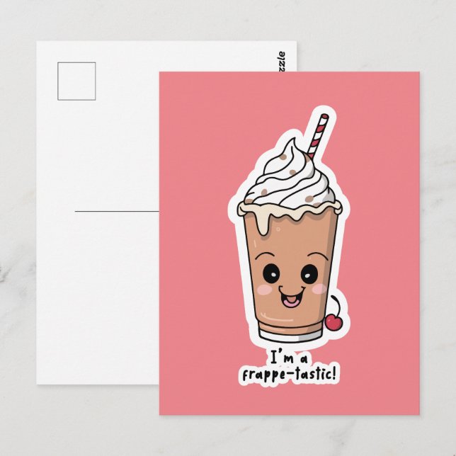Cartão Postal Sou Frappe-tastic | Frappe com creme chicote (Frente/Verso)