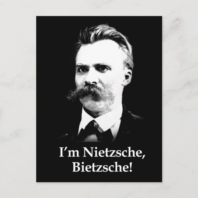 Cartão Postal Sou Nietzsche, Bietzsche! (Frente)