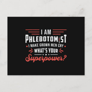 Cartão Postal Sou Phlebotomist Superpower Phlebotomy Hospital