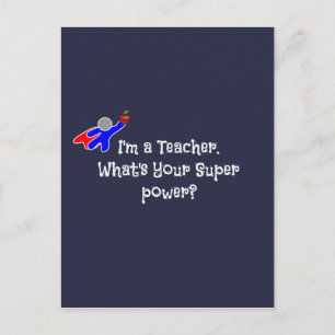 Cartão Postal Sou professor, humor de professor.