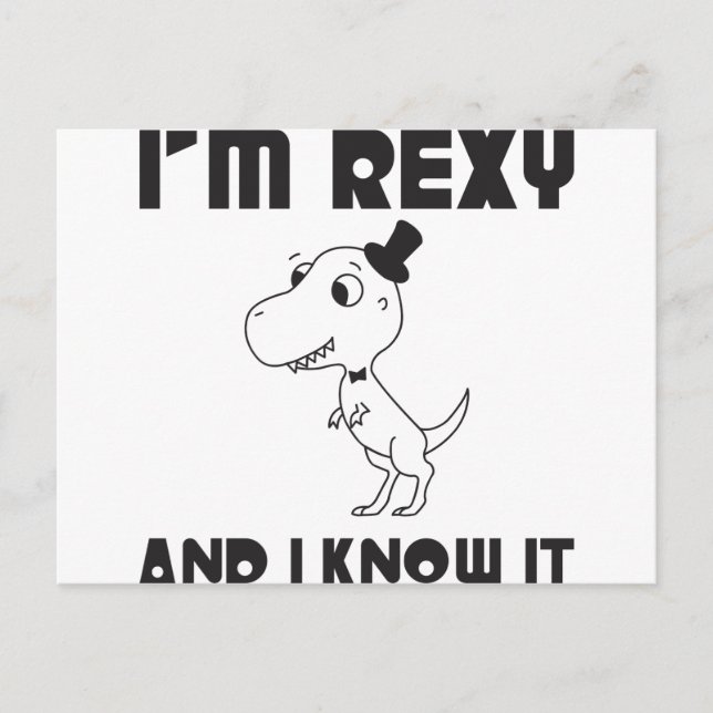 Cartão Postal Sou Rexy e sei disso (Frente)
