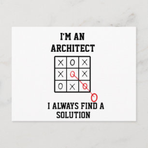 Cartão Postal Sou Um Arquiteto Eu Sempre Encontro Uma Solução  C