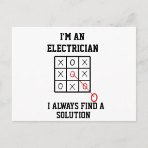 Cartão Postal Sou um eletricista, sempre encontro uma solução  