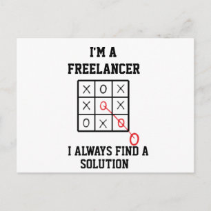 Cartão Postal Sou um Freelancer, Sempre Encontro uma Solução Car