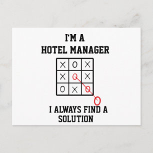 Cartão Postal Sou um gerente de hotel, sempre encontro uma soluç