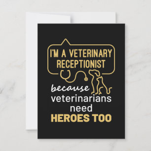 Cartão Postal Sou um Herói Recepcionista Veterinário